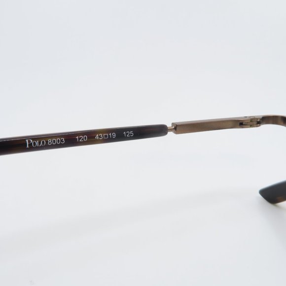 Polo Ralph Lauren 8003 120 43mm Brown Metal/Brown Rectangle Kids Eyeglasses. - Picture 6 of 8